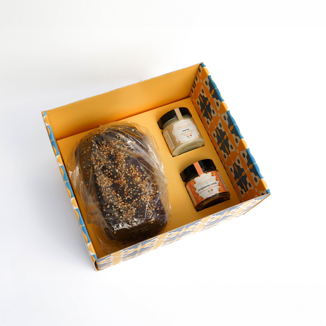 Box Regalo: Natu BabbĂ  al Cioccolato Fondente + 1 Crema e 1 Confettura