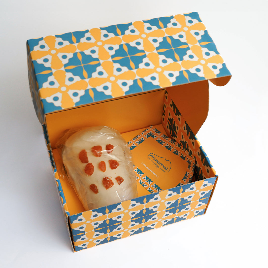 Natu BabbĂ  al Cioccolato Bianco e pezzettoni di Albicocche Pellecchielle del Vesuvio