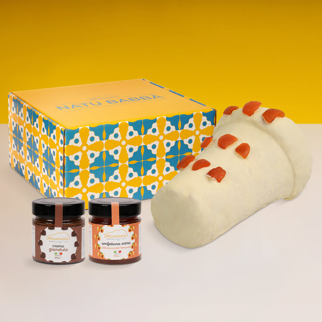 Gift Box: Natu Babbà with White Chocolate + 1 Cream and 1 Jam