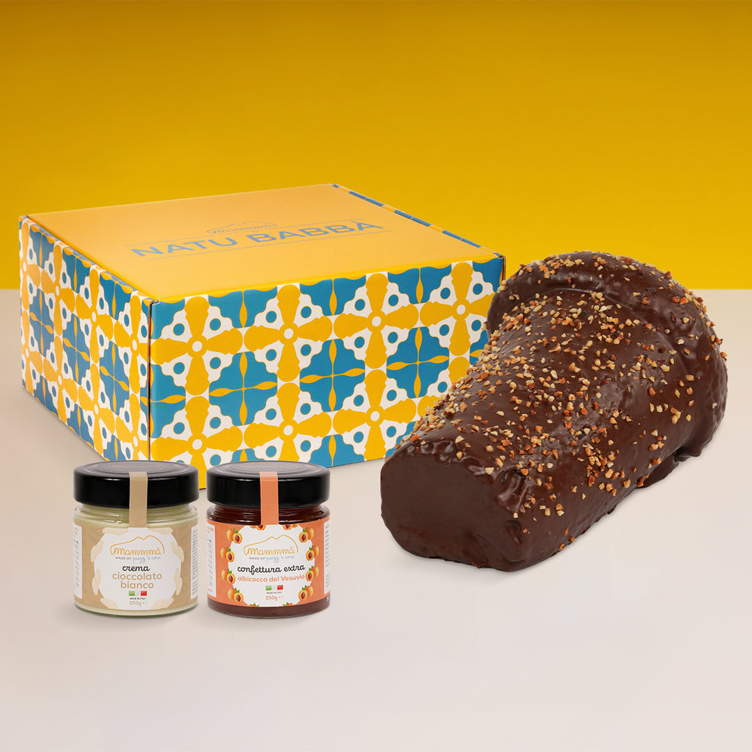 Gift Box: Dark Chocolate Natu Babbà + 1 Cream and 1 Jam